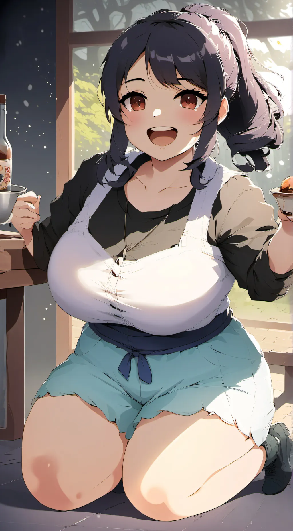ai character: fat girl background
