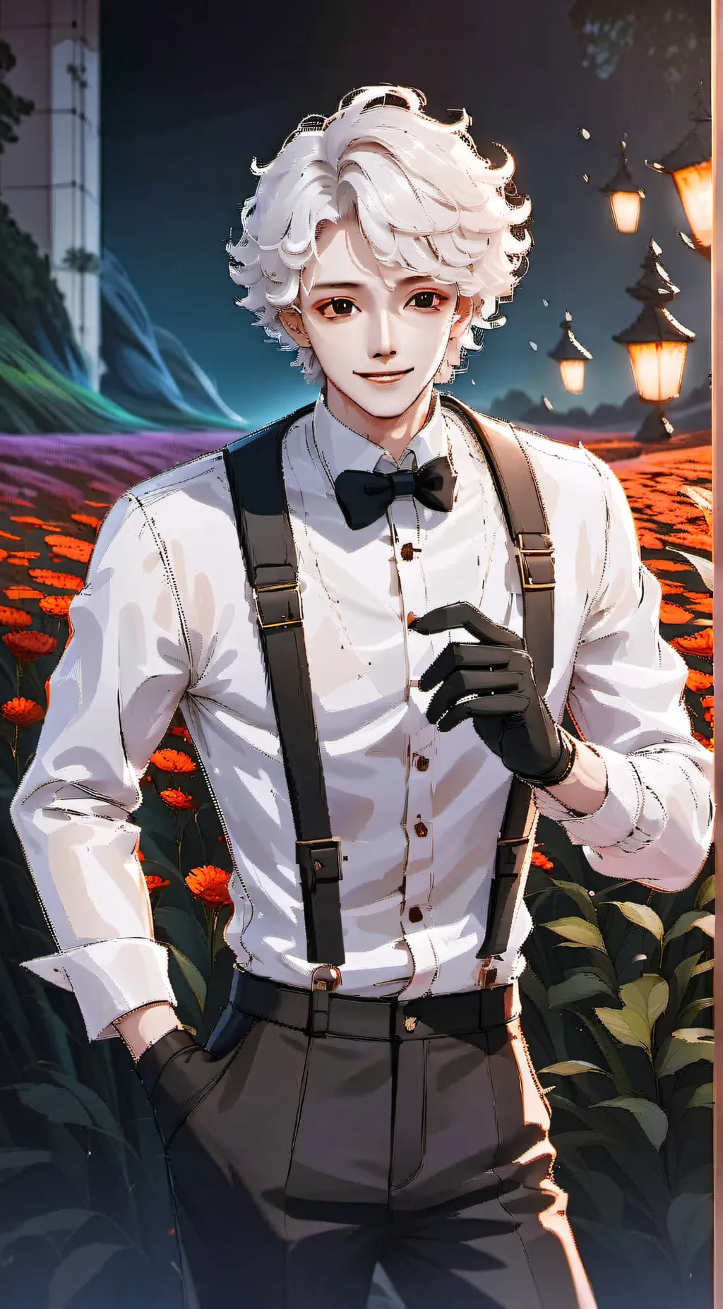 ai character: Mr, Puzzles🖤🤍 background