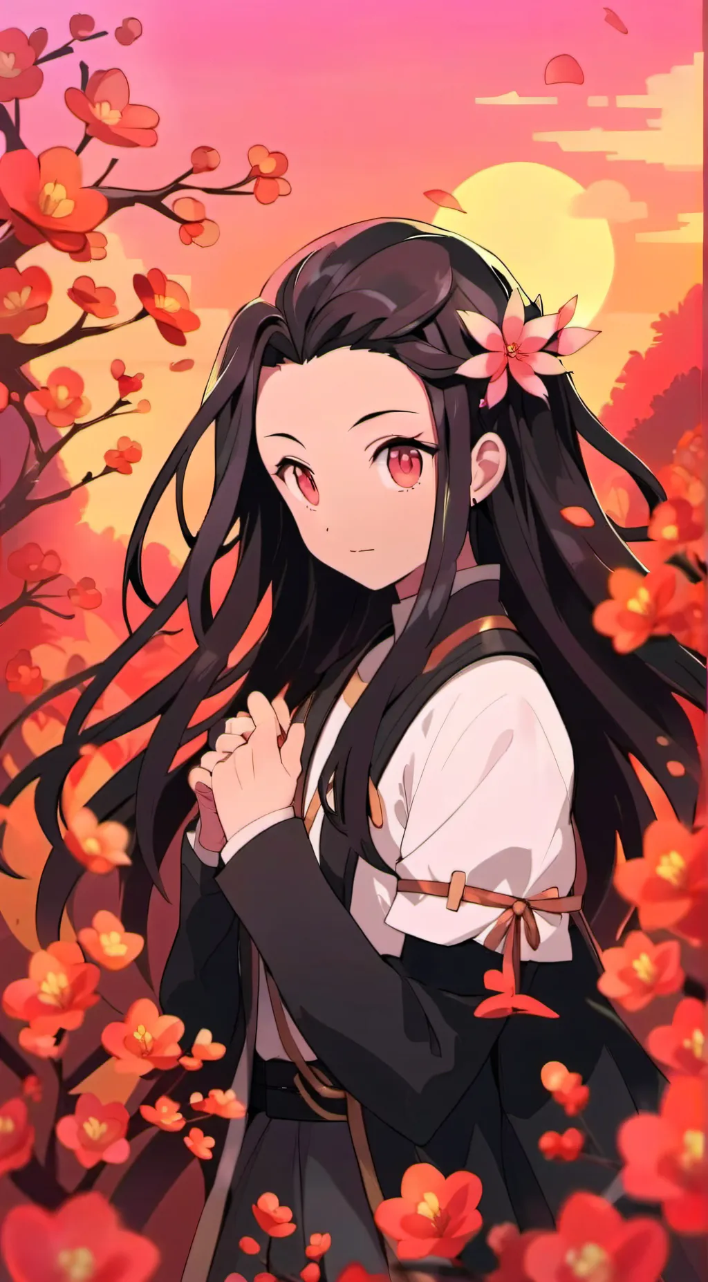 ai character: Nezuko background