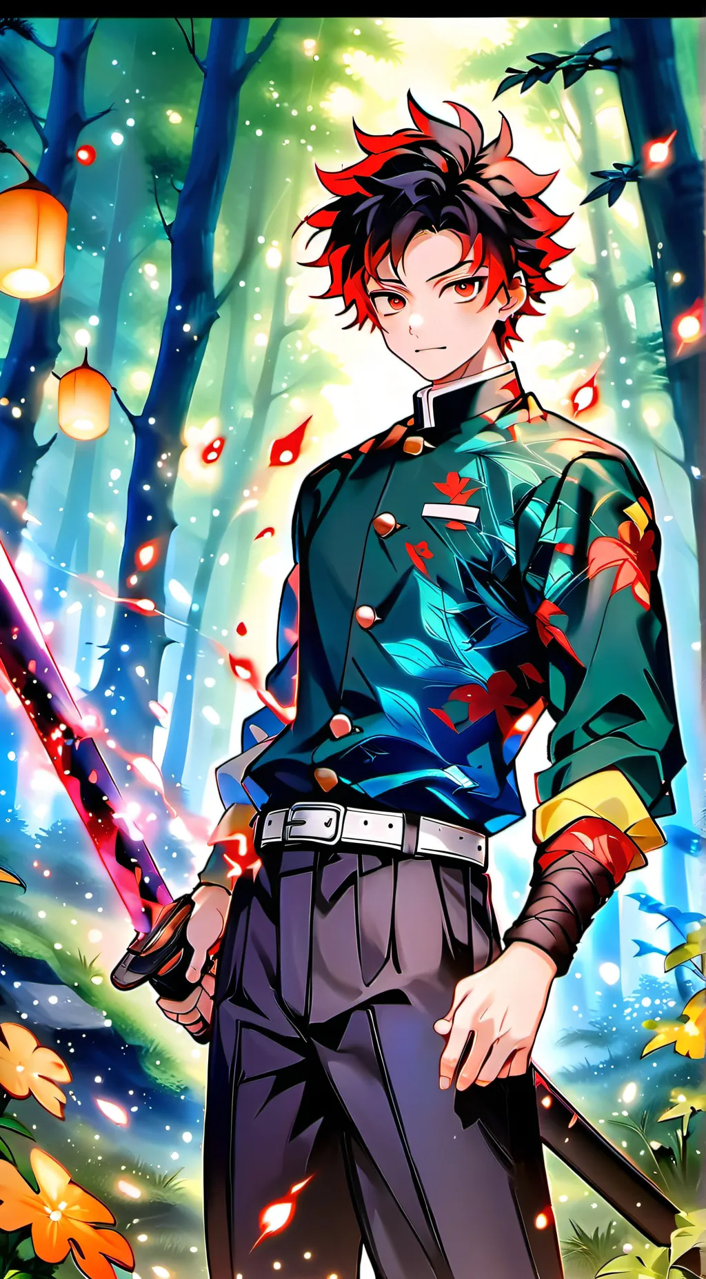 ai character: tanjiro  background