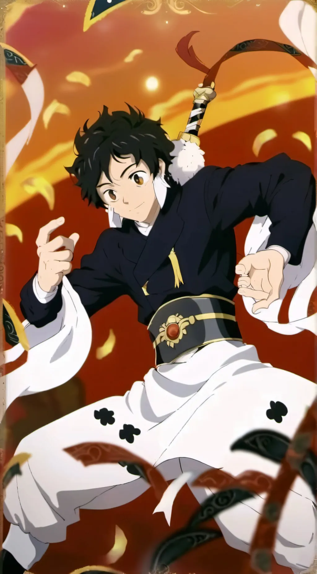 ai character: Goku black background