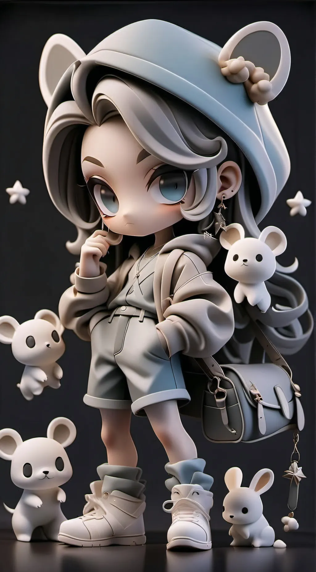 ai character: Rarity e.x.e background