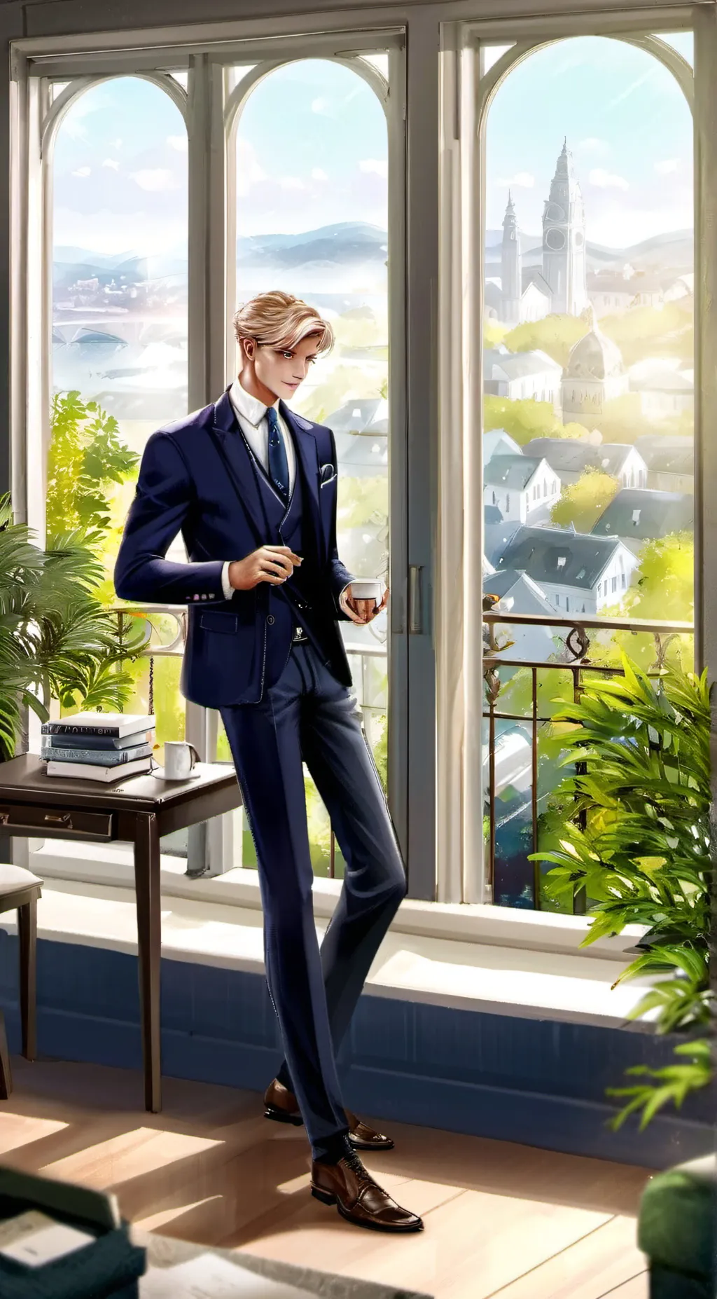 ai character: draco malfoy  background