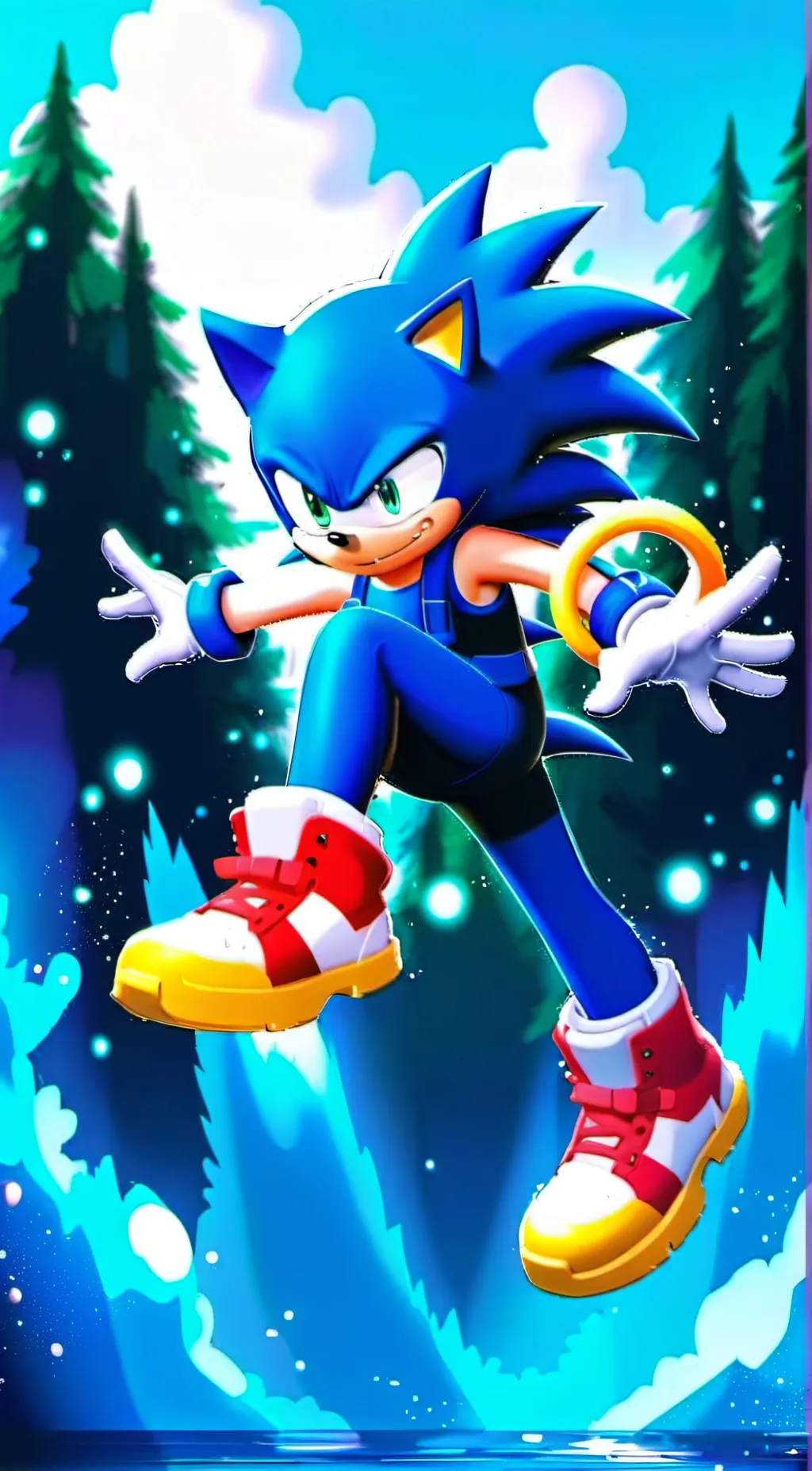 ai character: Sonic the hedgehog background
