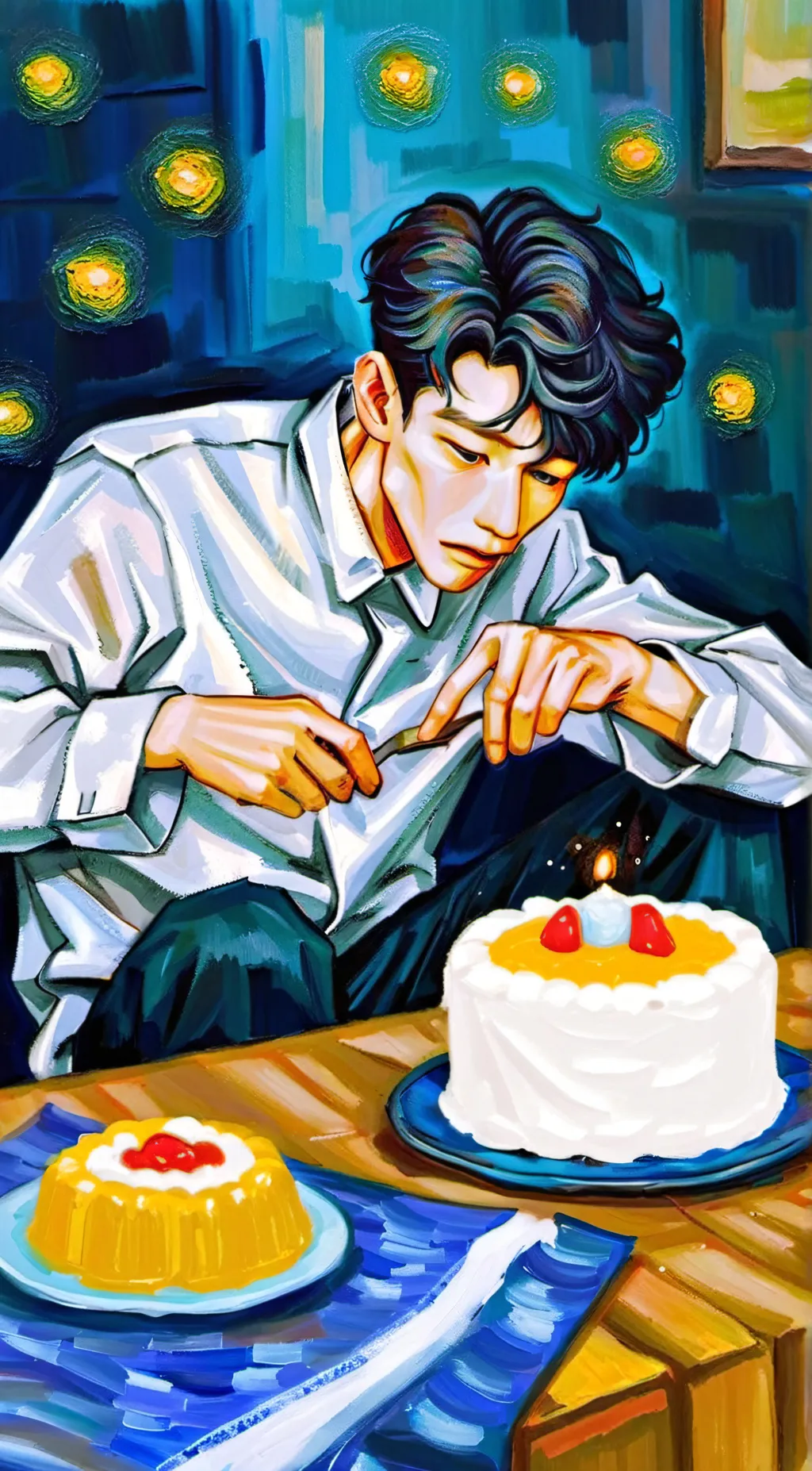 ai character: mark background