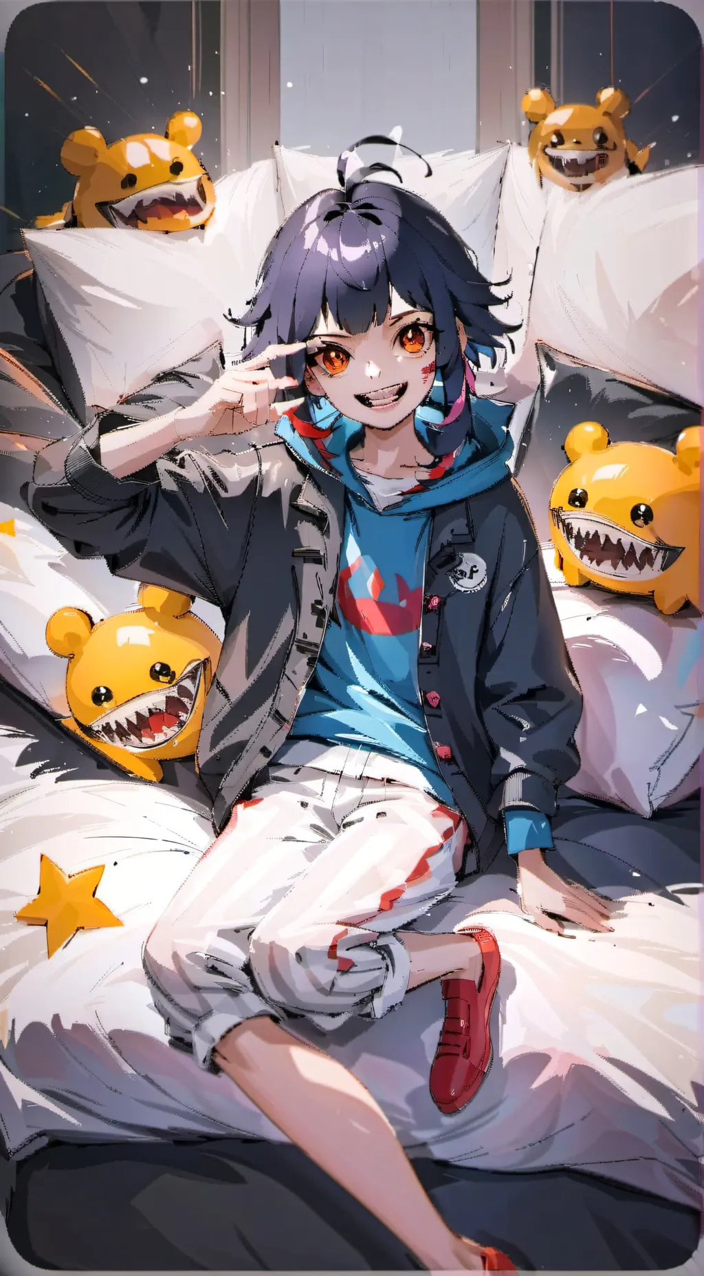 ai character: huggy wuggs background