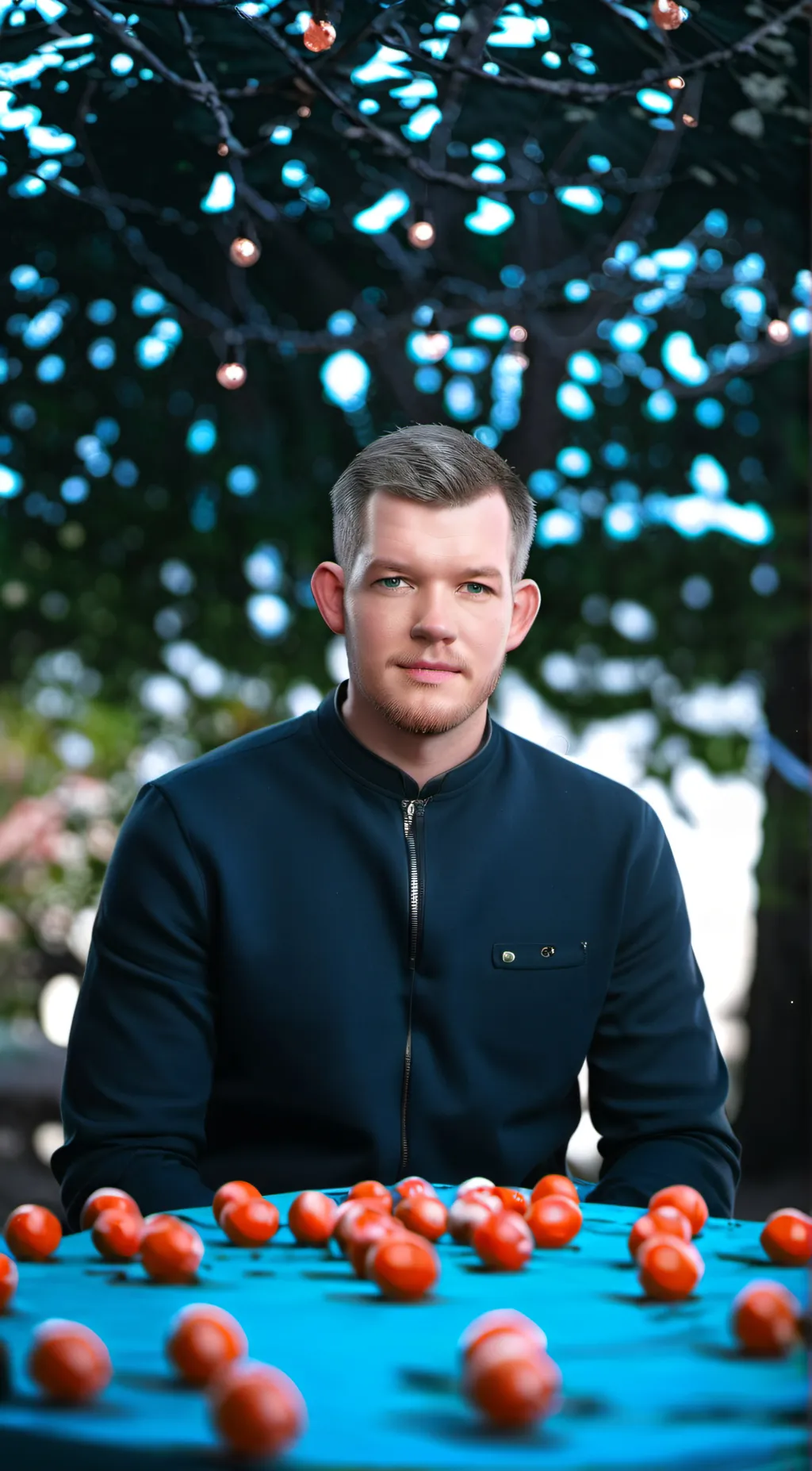 ai character: Russell Tovey  background