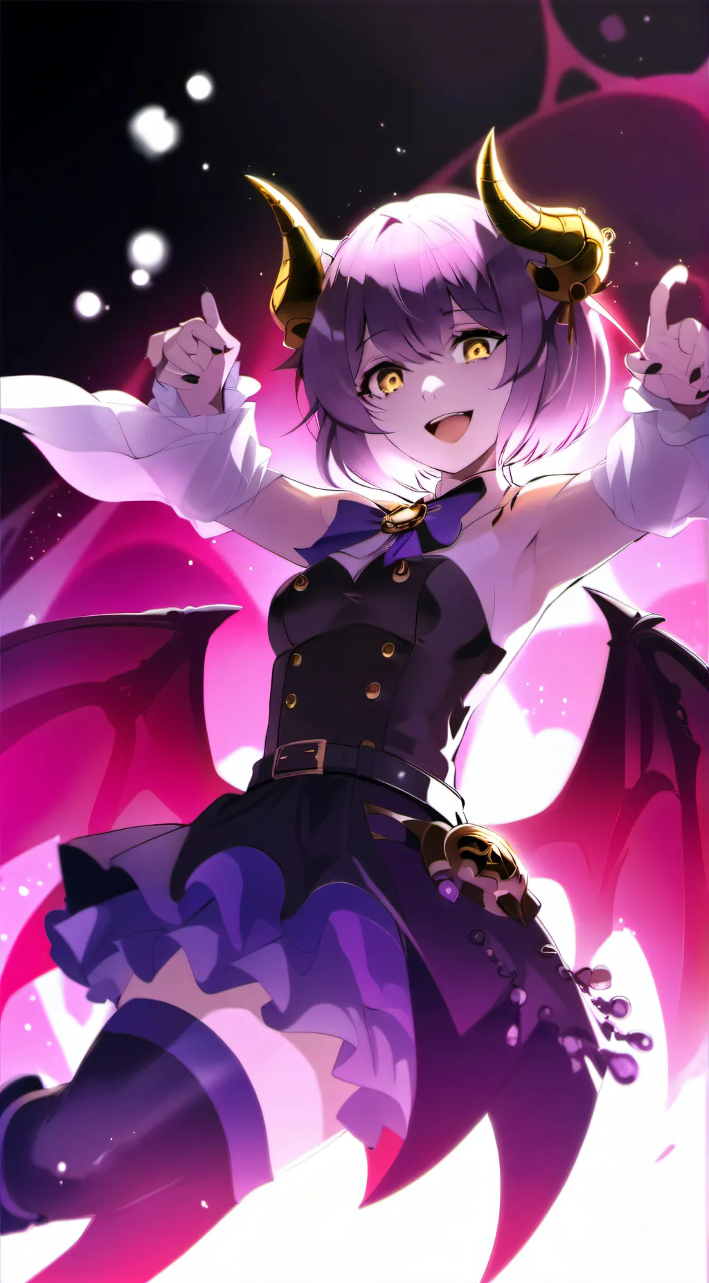 ai character: Violet background