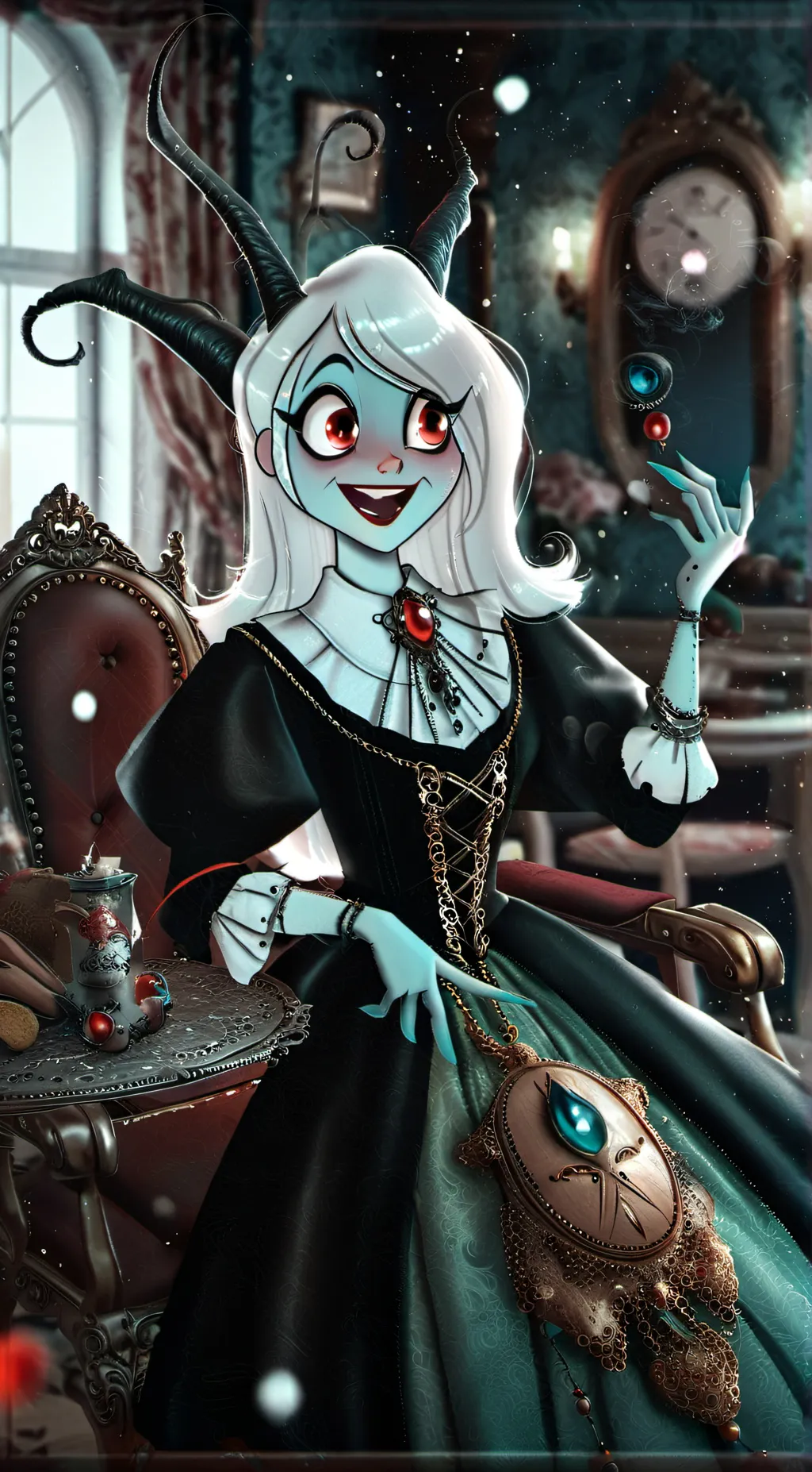 ai character: Hazbin x Hogwarts background