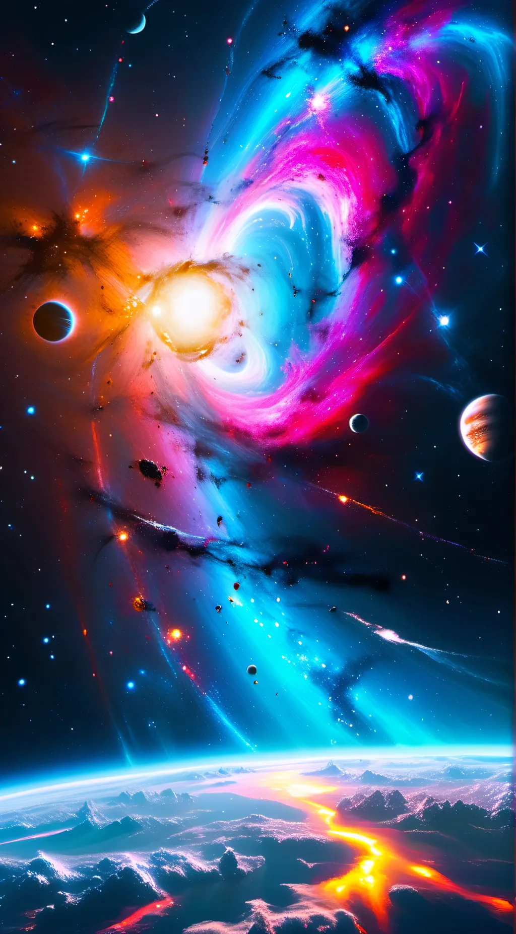 ai character: Space  background