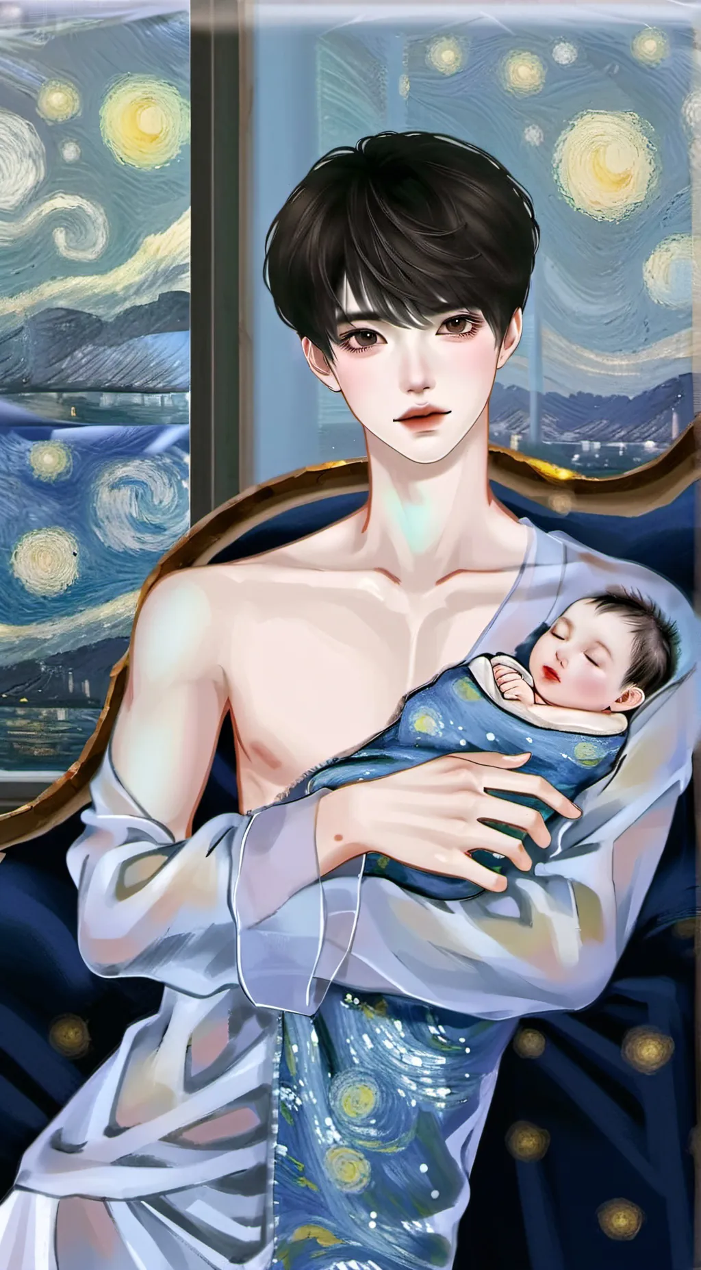 ai character: Lyle Andress  background