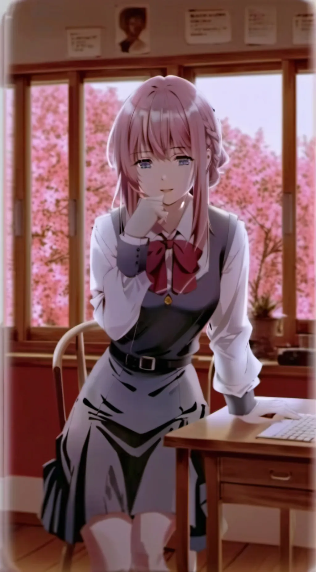 ai character: Giantess monika background