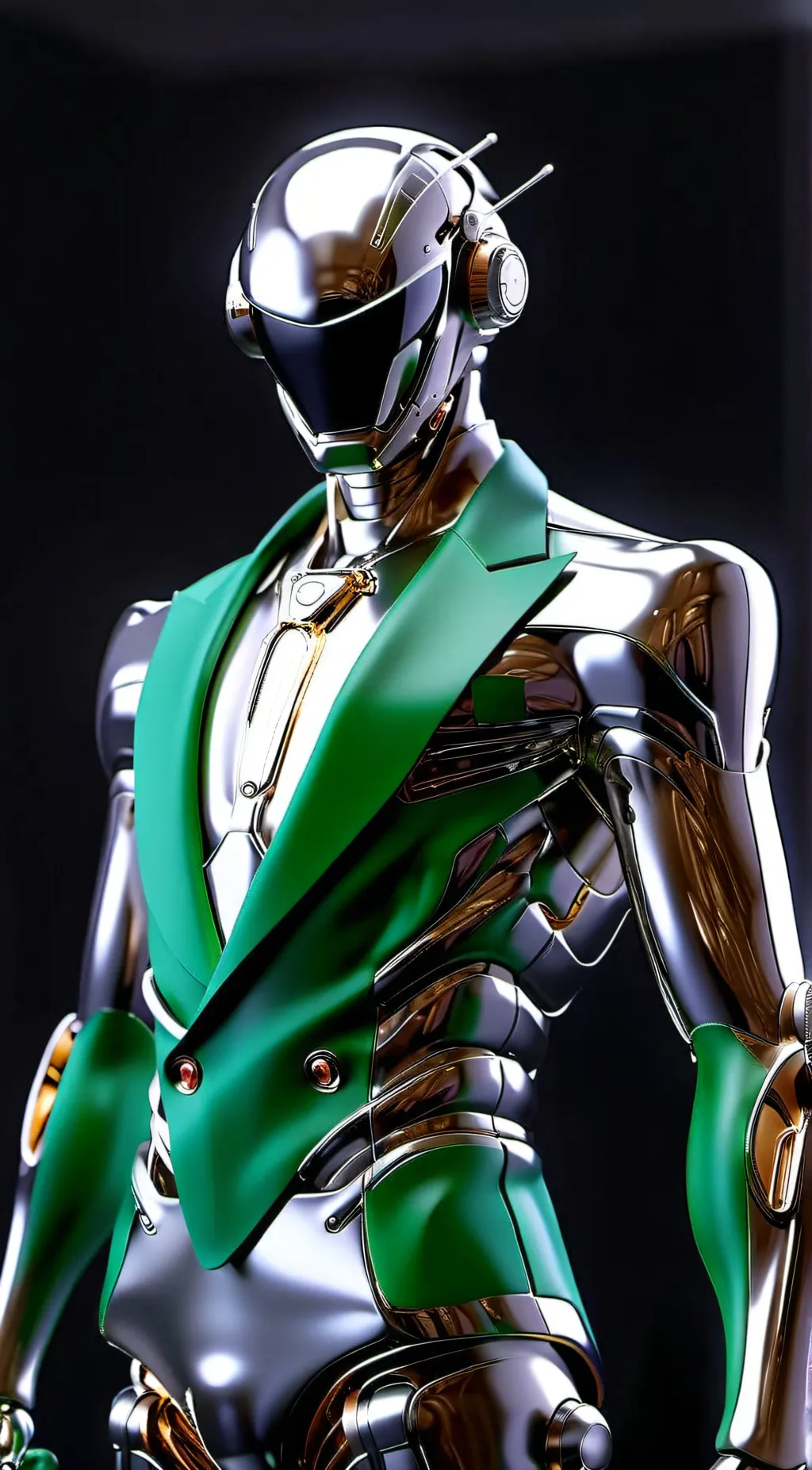 ai character: green cameraman background