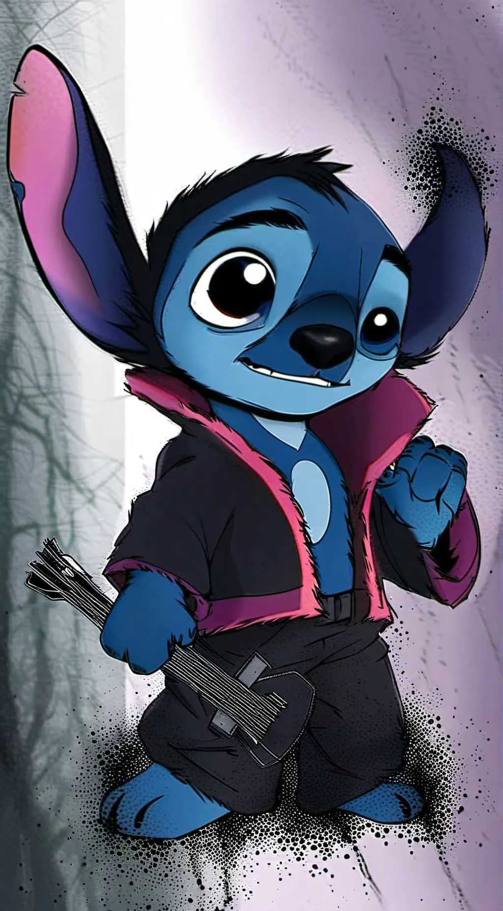 ai character: Stitch background