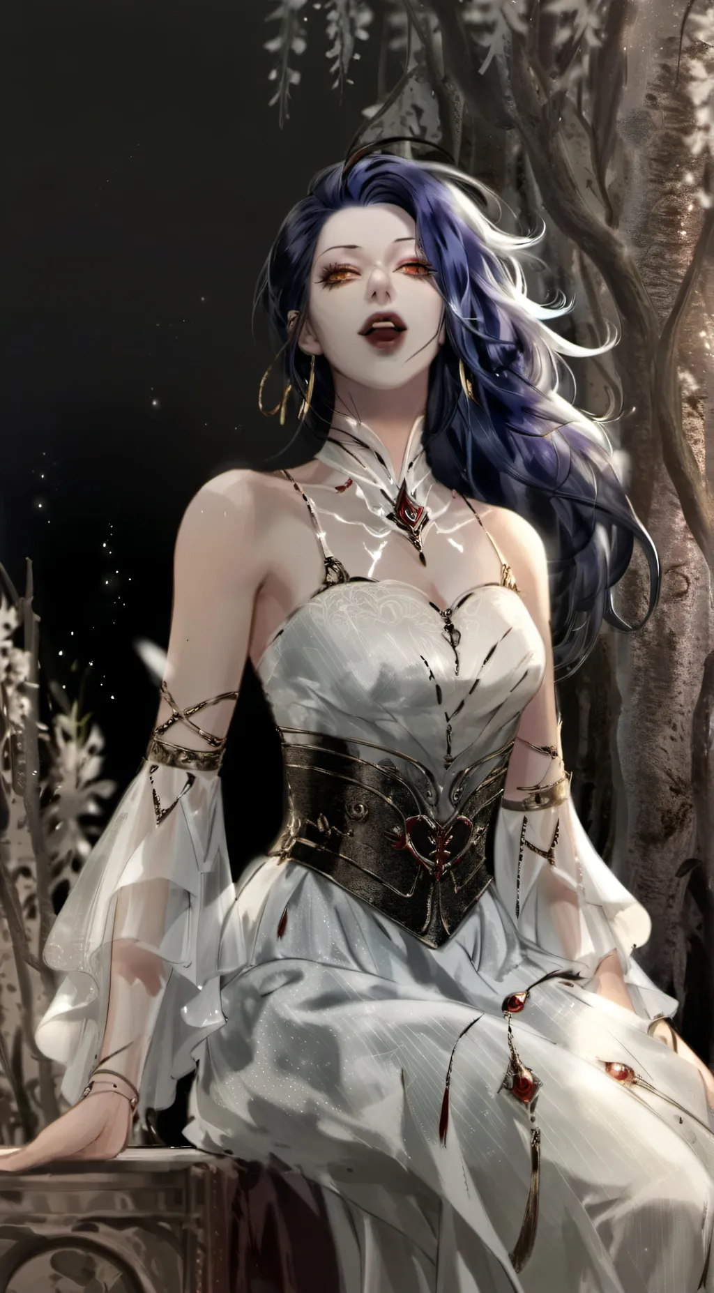 ai character: Chiffon background