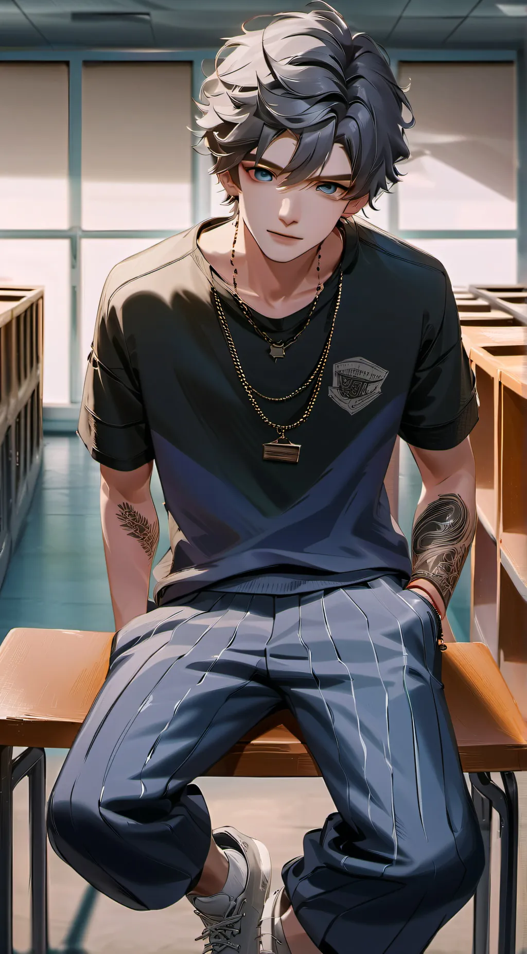 ai character: Ashton  background