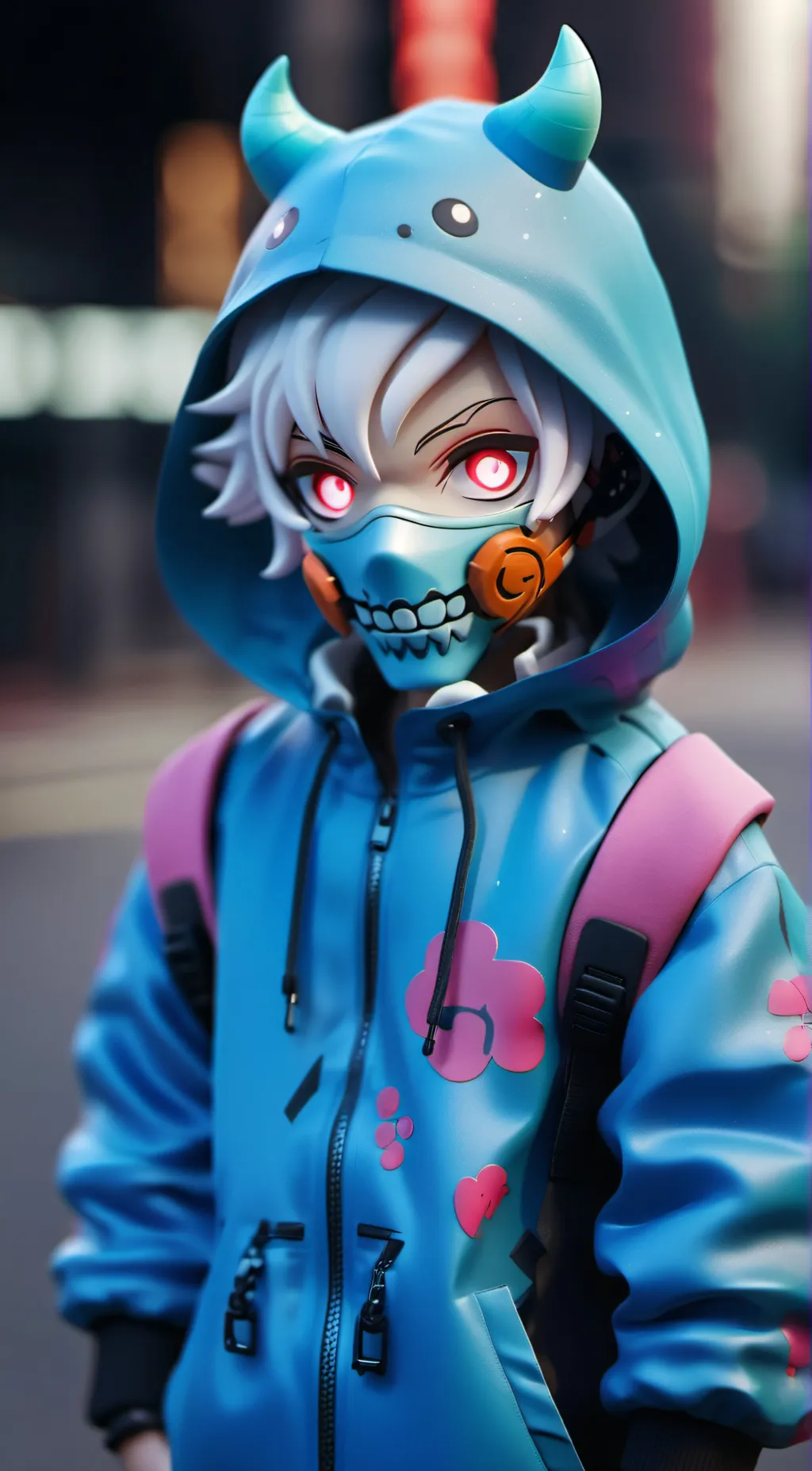 ai character: Ein x perice background