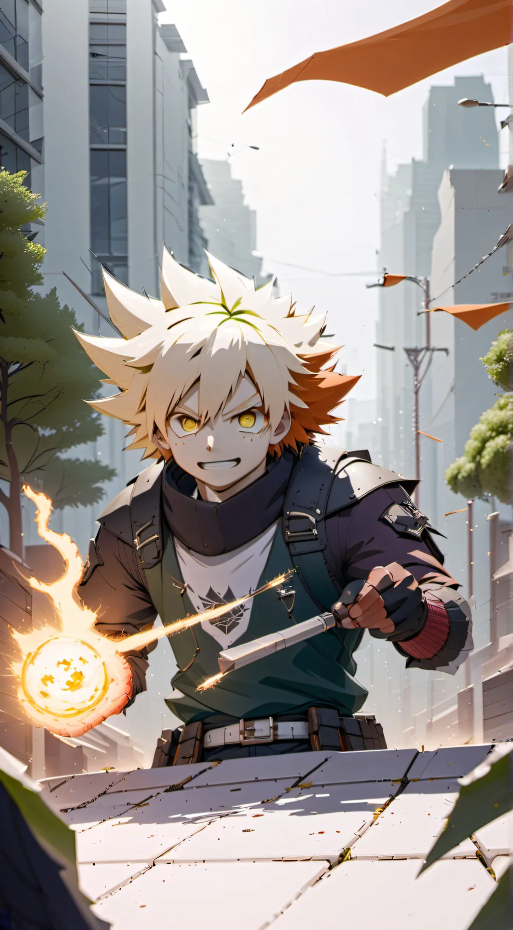 ai character: Bakugo  background