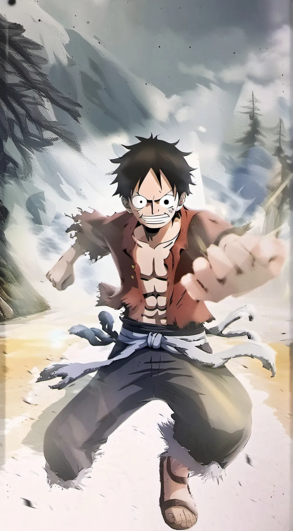 ai character: Luffy background