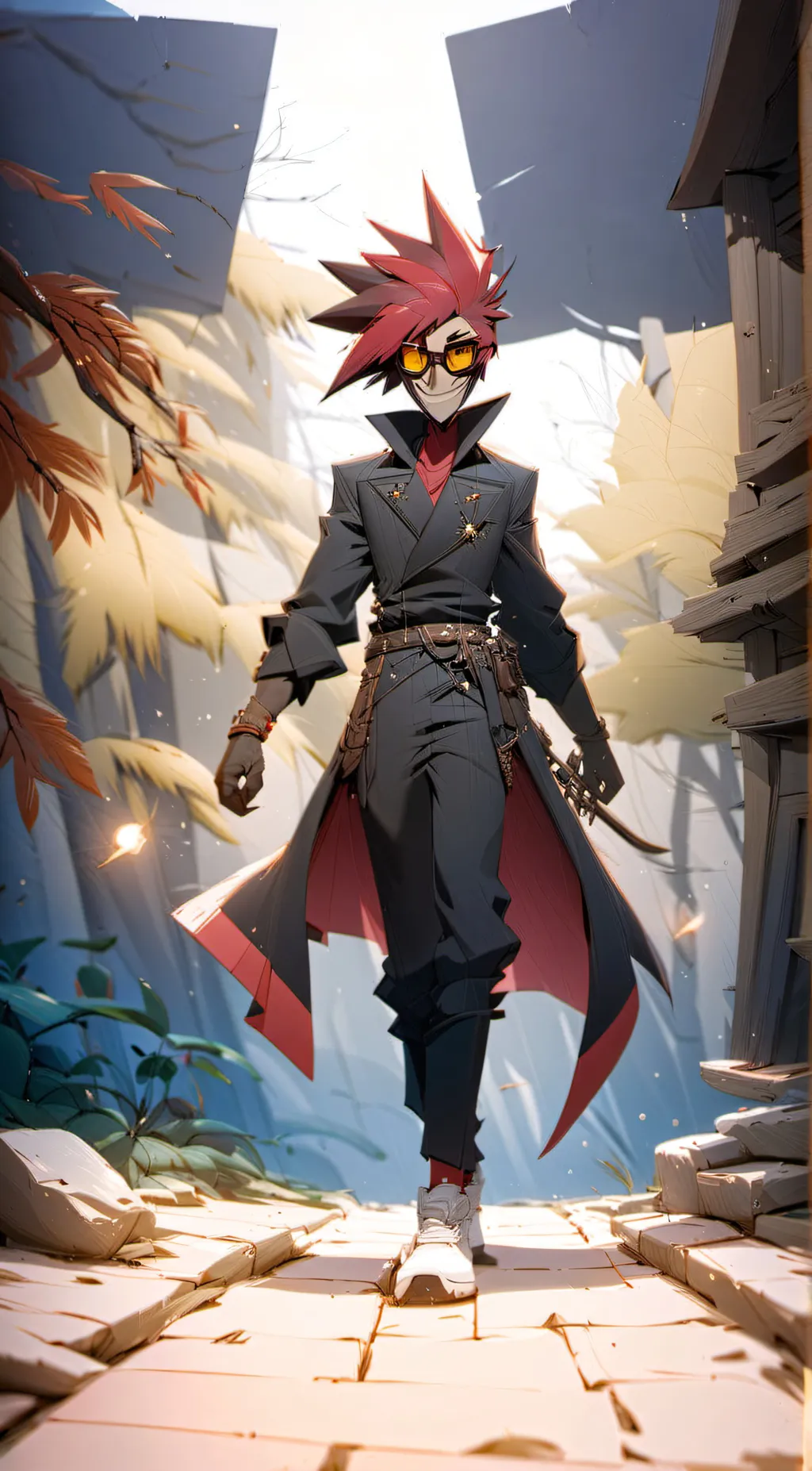 ai character: Alastor and Naomi  background