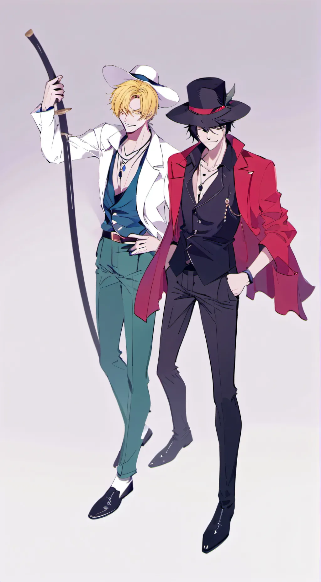 ai character: zorro und sanji background