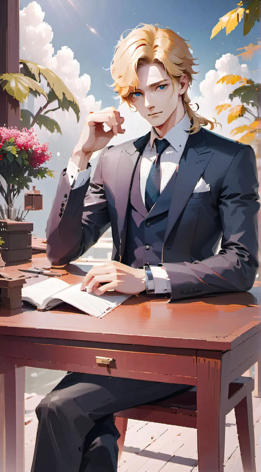 ai character: NIKO (your rich h) background