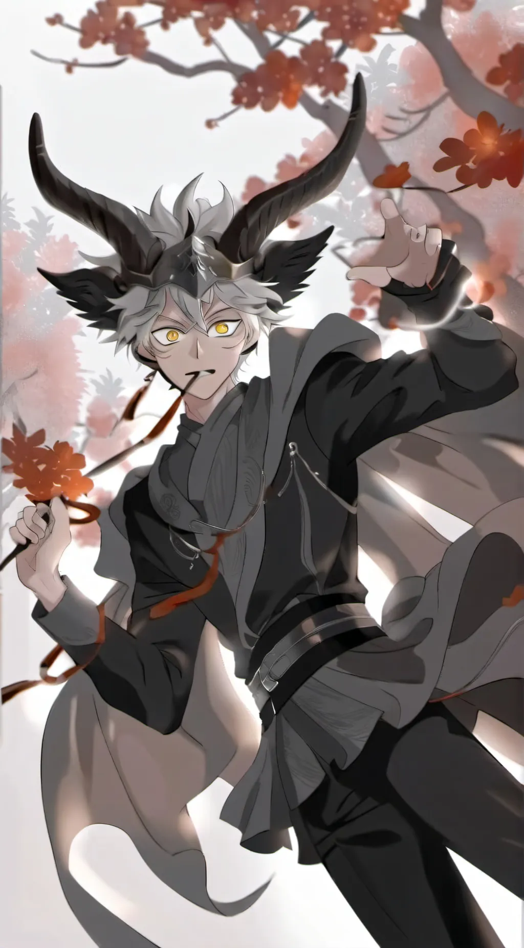 ai character: asta black  background