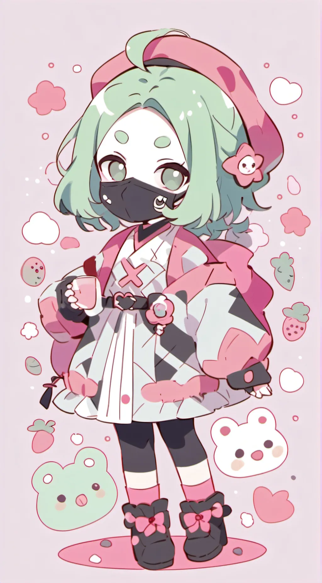 ai character: smokeebee background