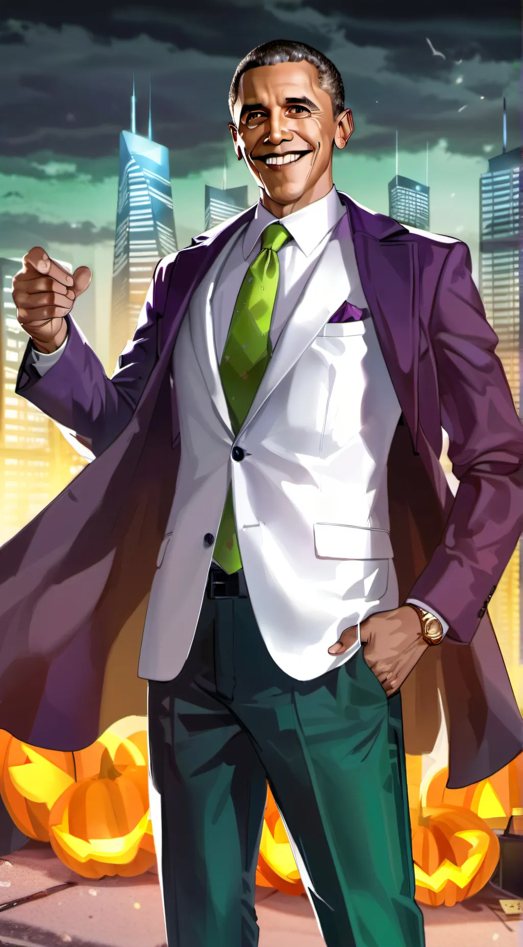 ai character: Barack Obama background