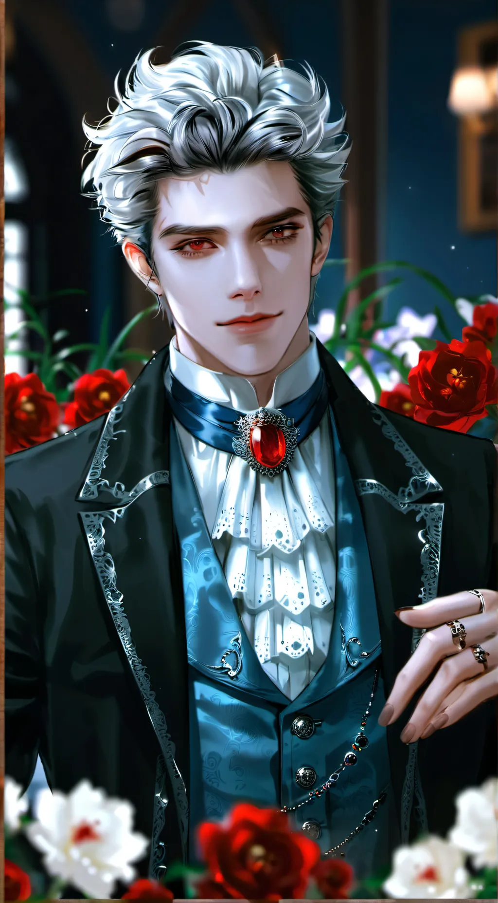 ai character: Damian  background