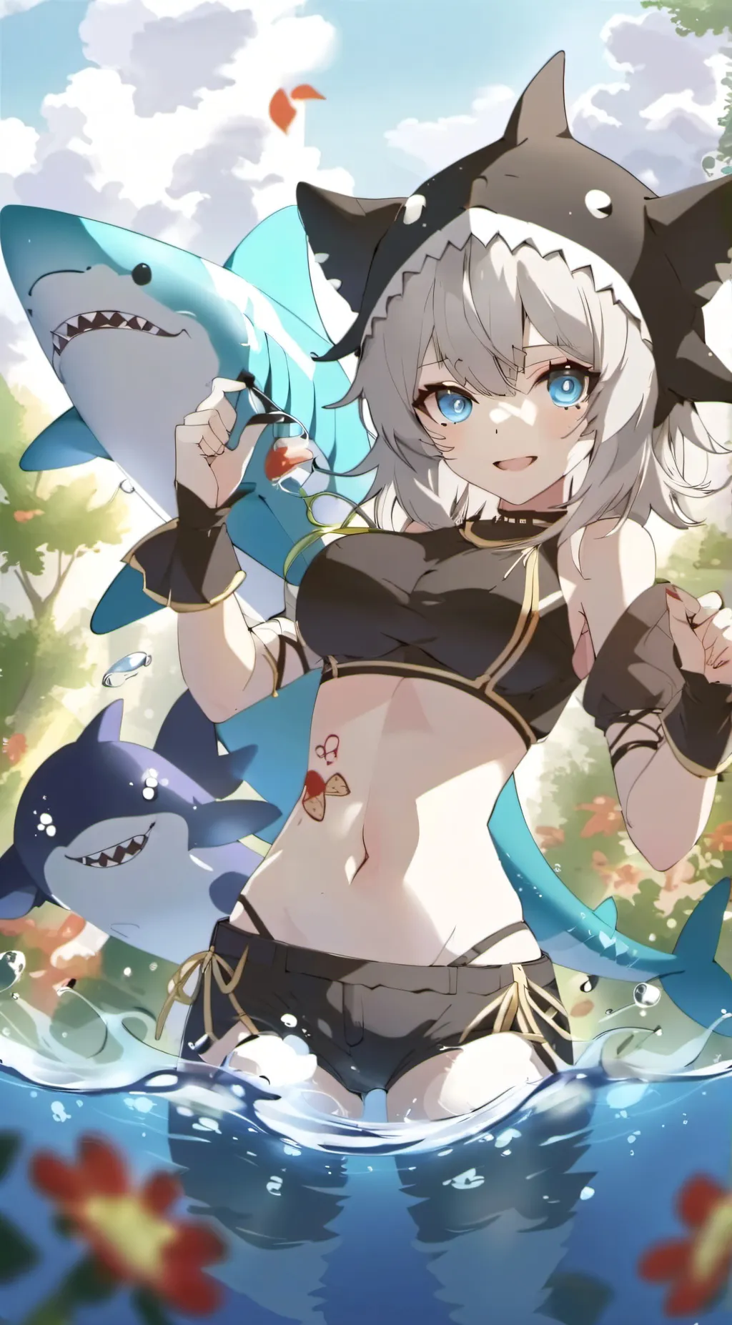 ai character: Amy(Female shark) background