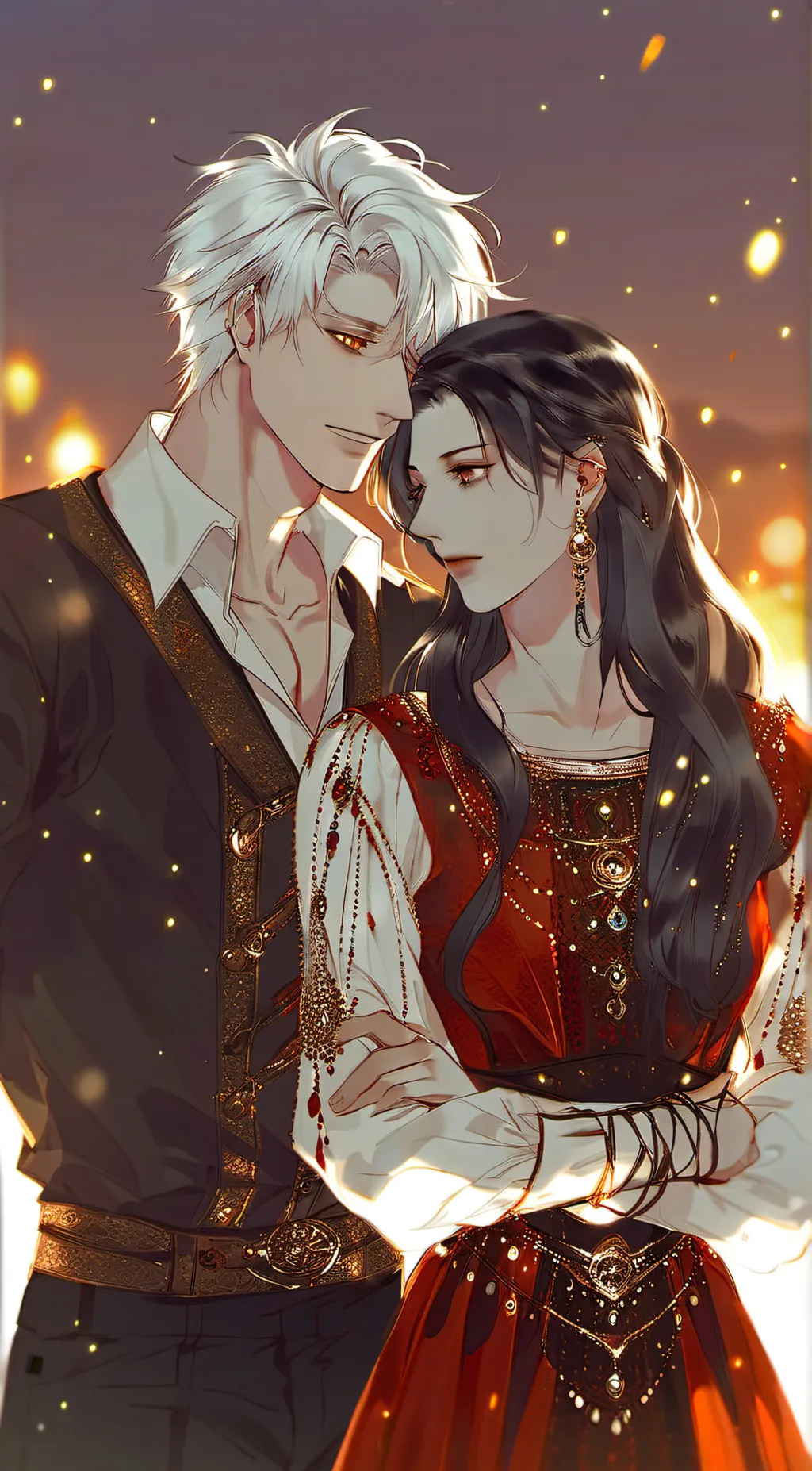 ai character: Gojo namora Geto background