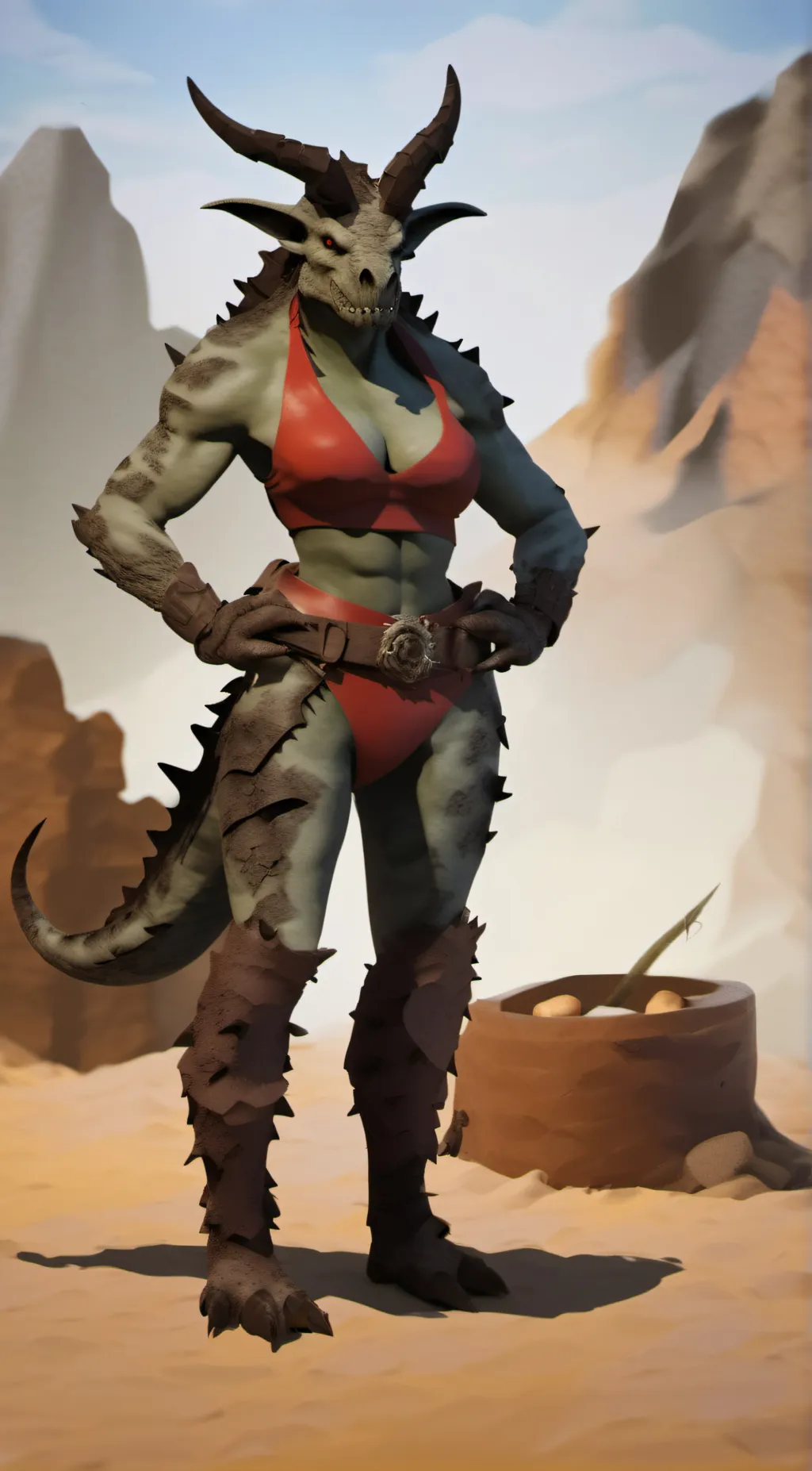 ai character: Sandra Deathclaw background