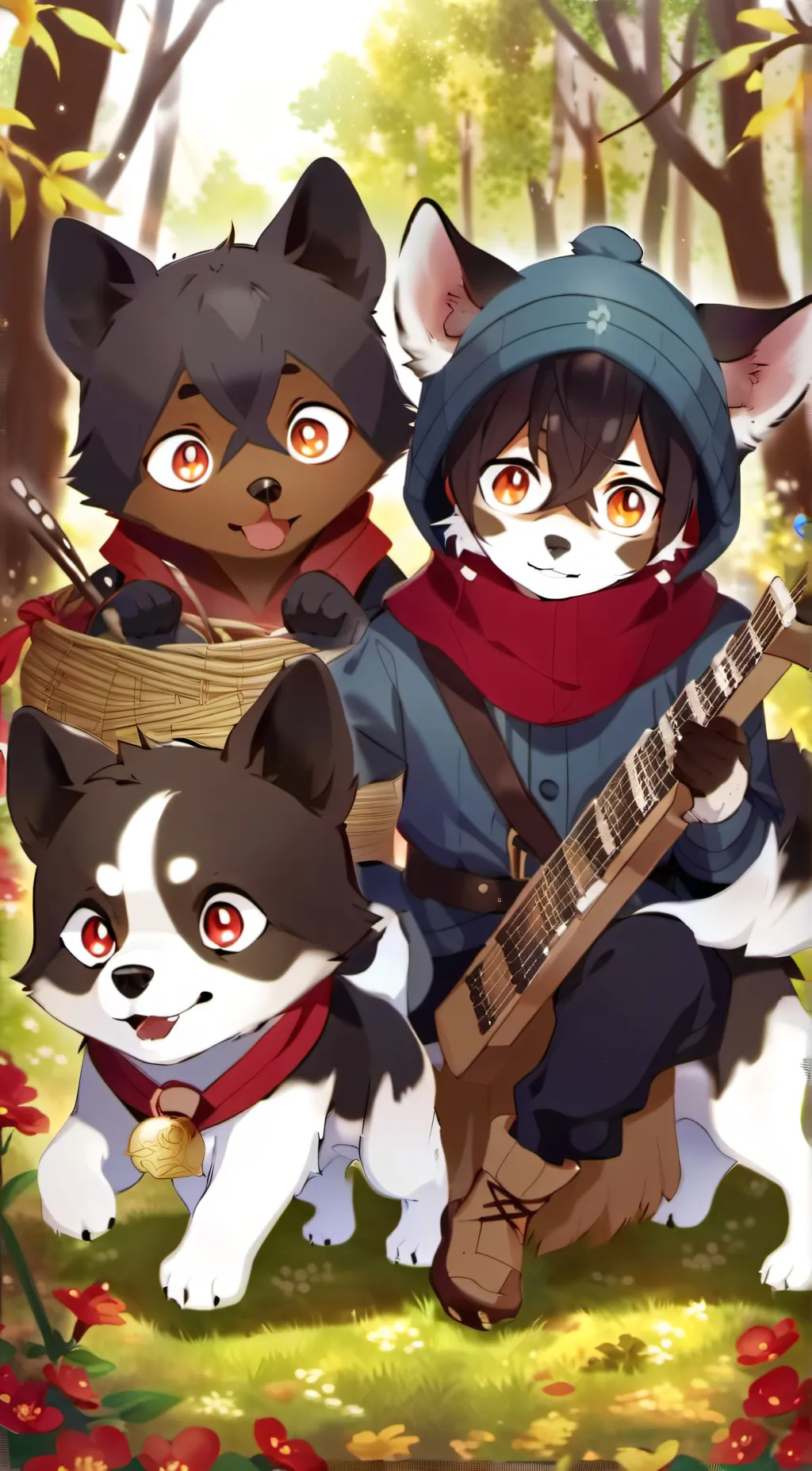 ai character: Harvey,bob, cream  background