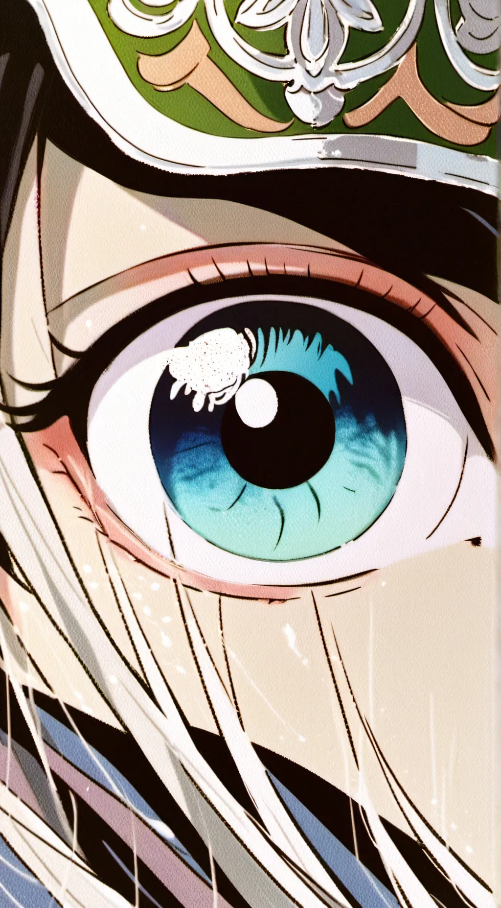 ai character: Eyes Blue... background