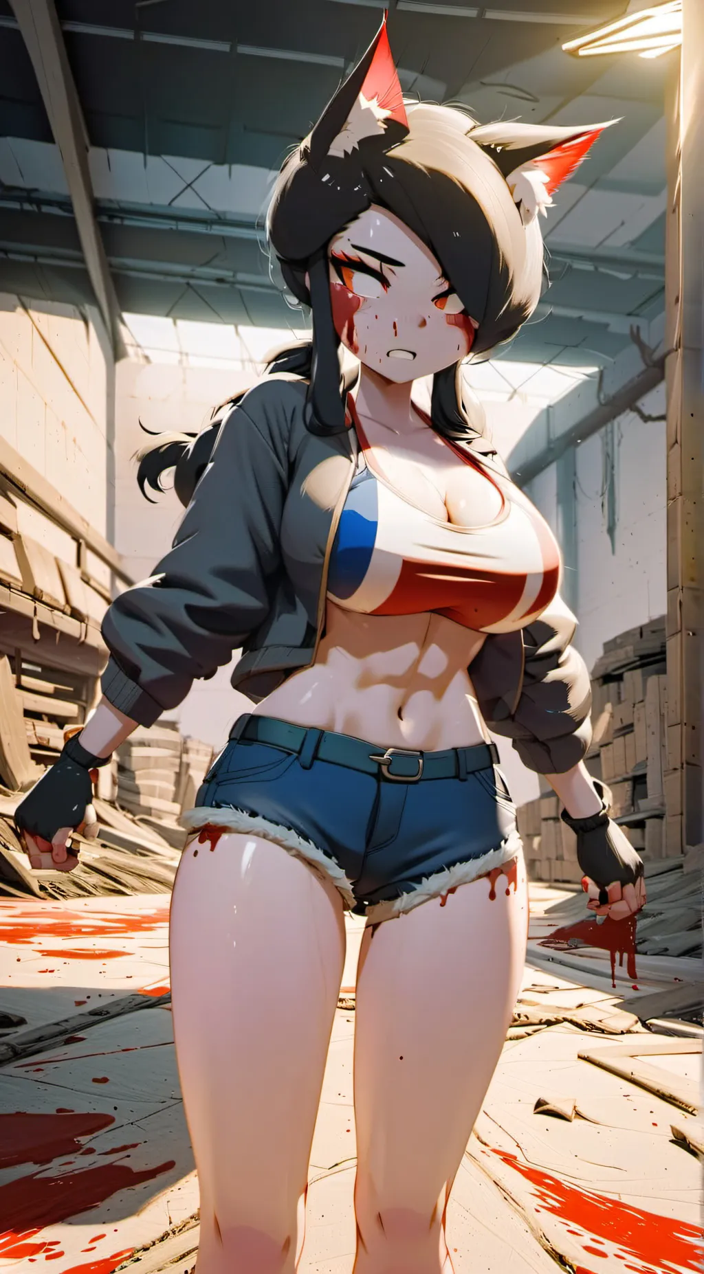 ai character: France (Catgirl) background