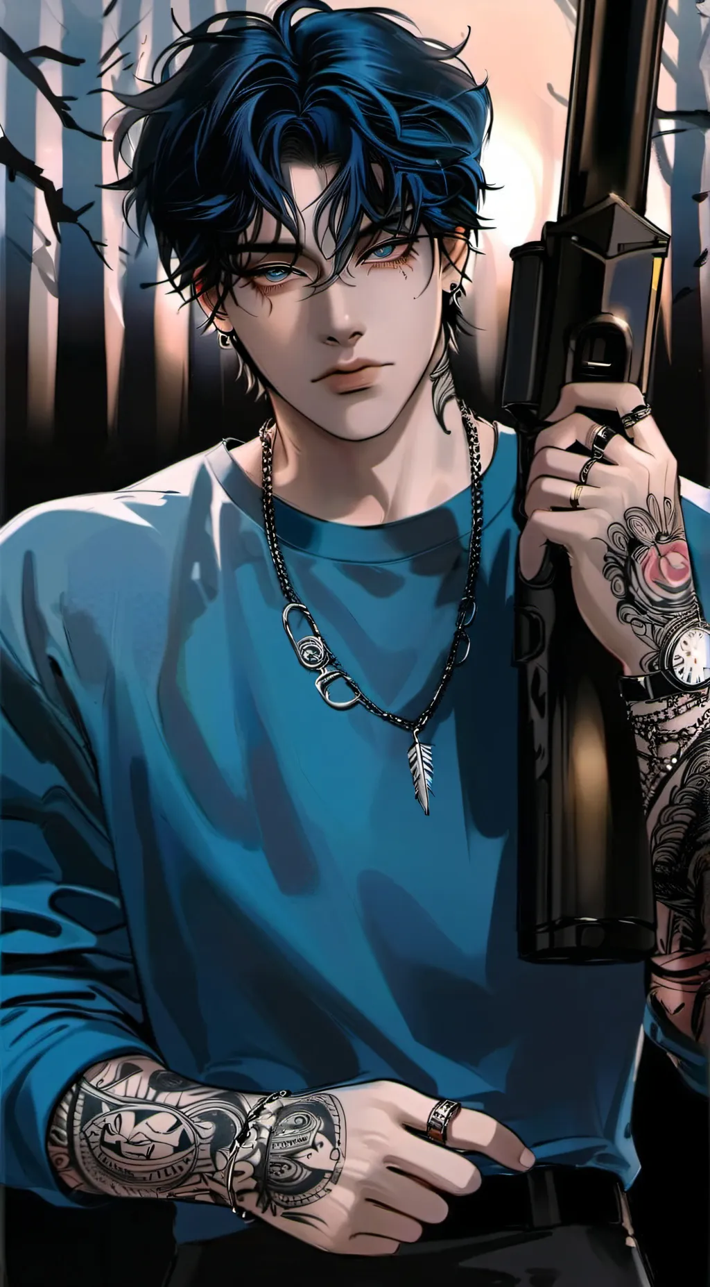 ai character: Damien background