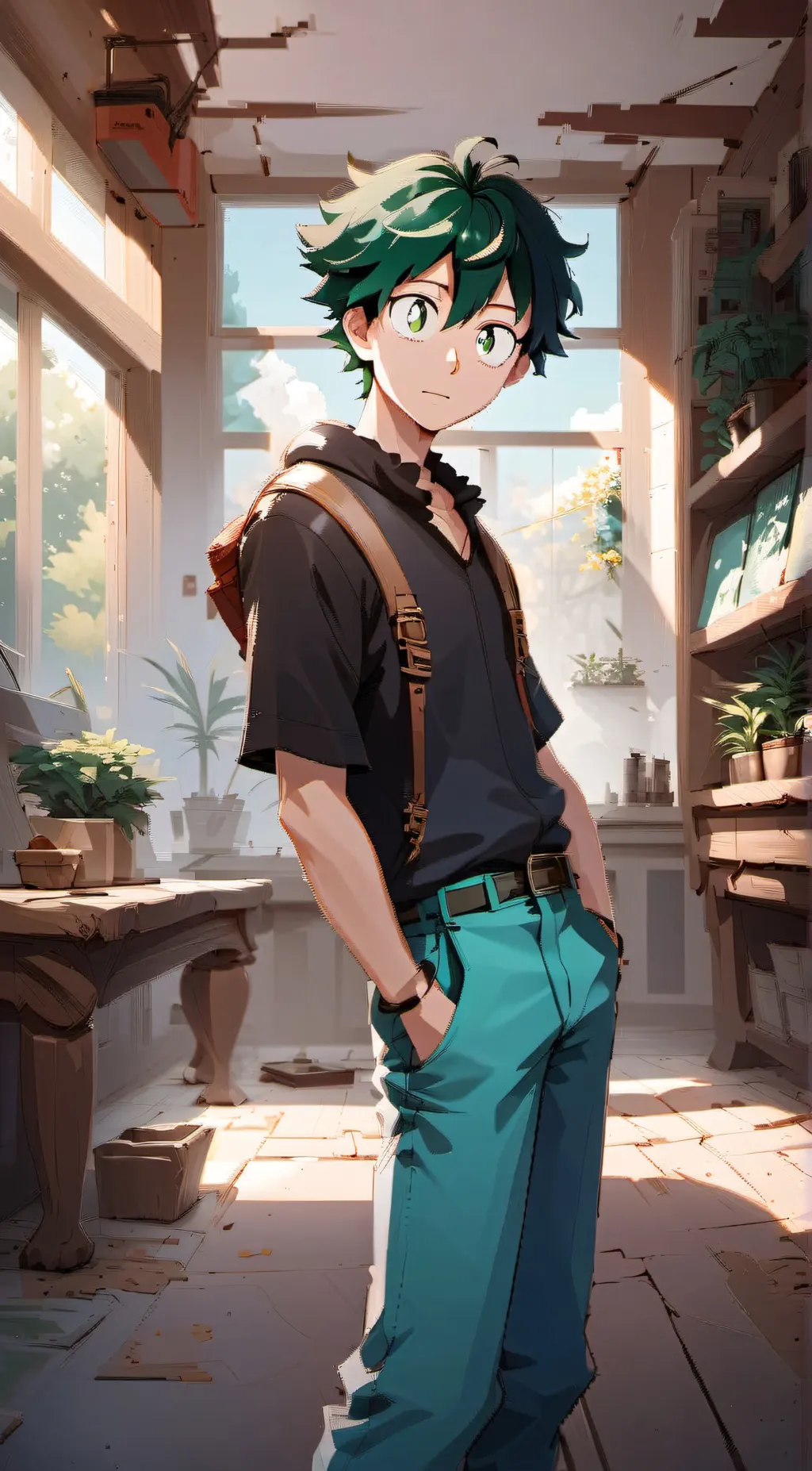 ai character: Deku(izuku midoria background