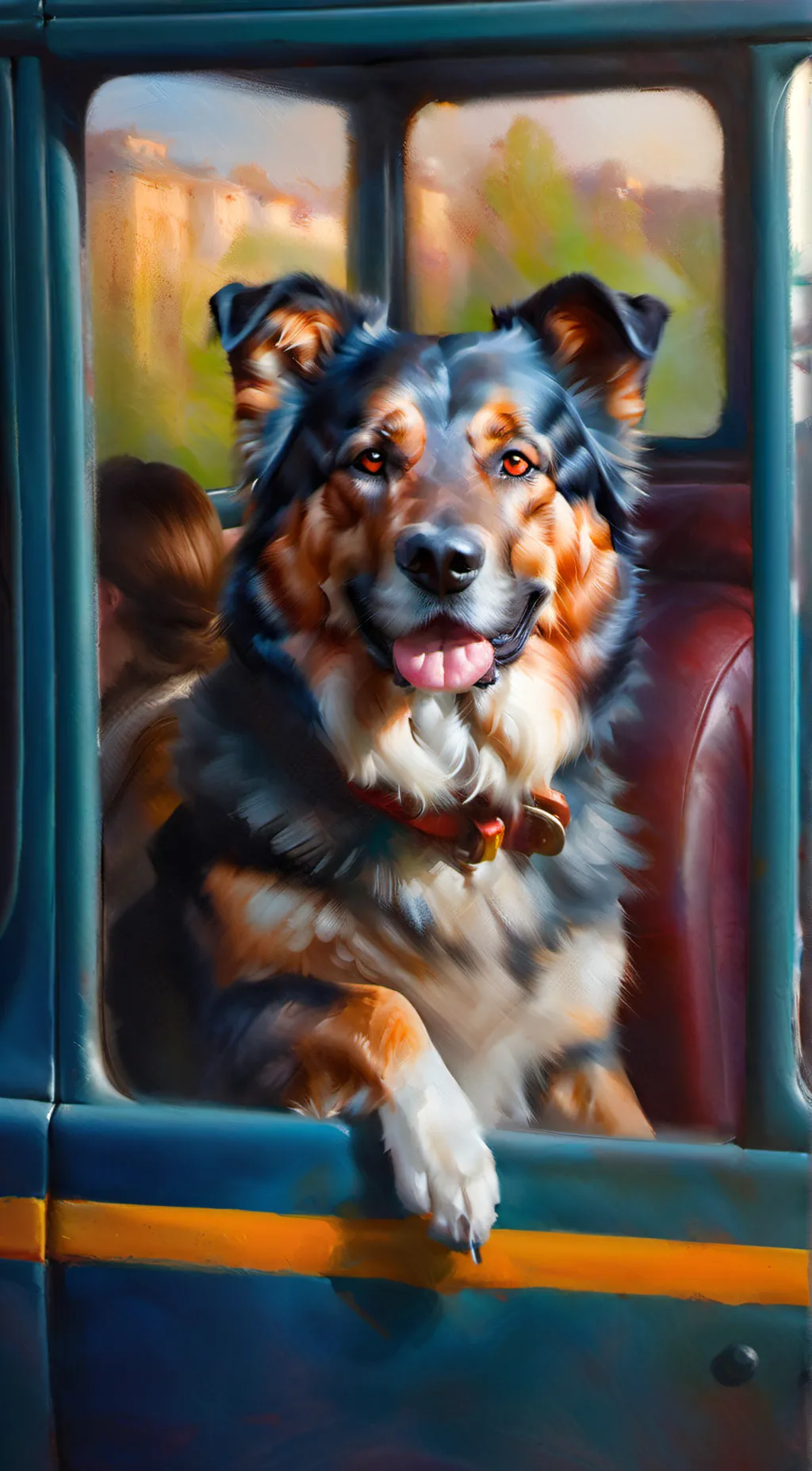 ai character: dog town background