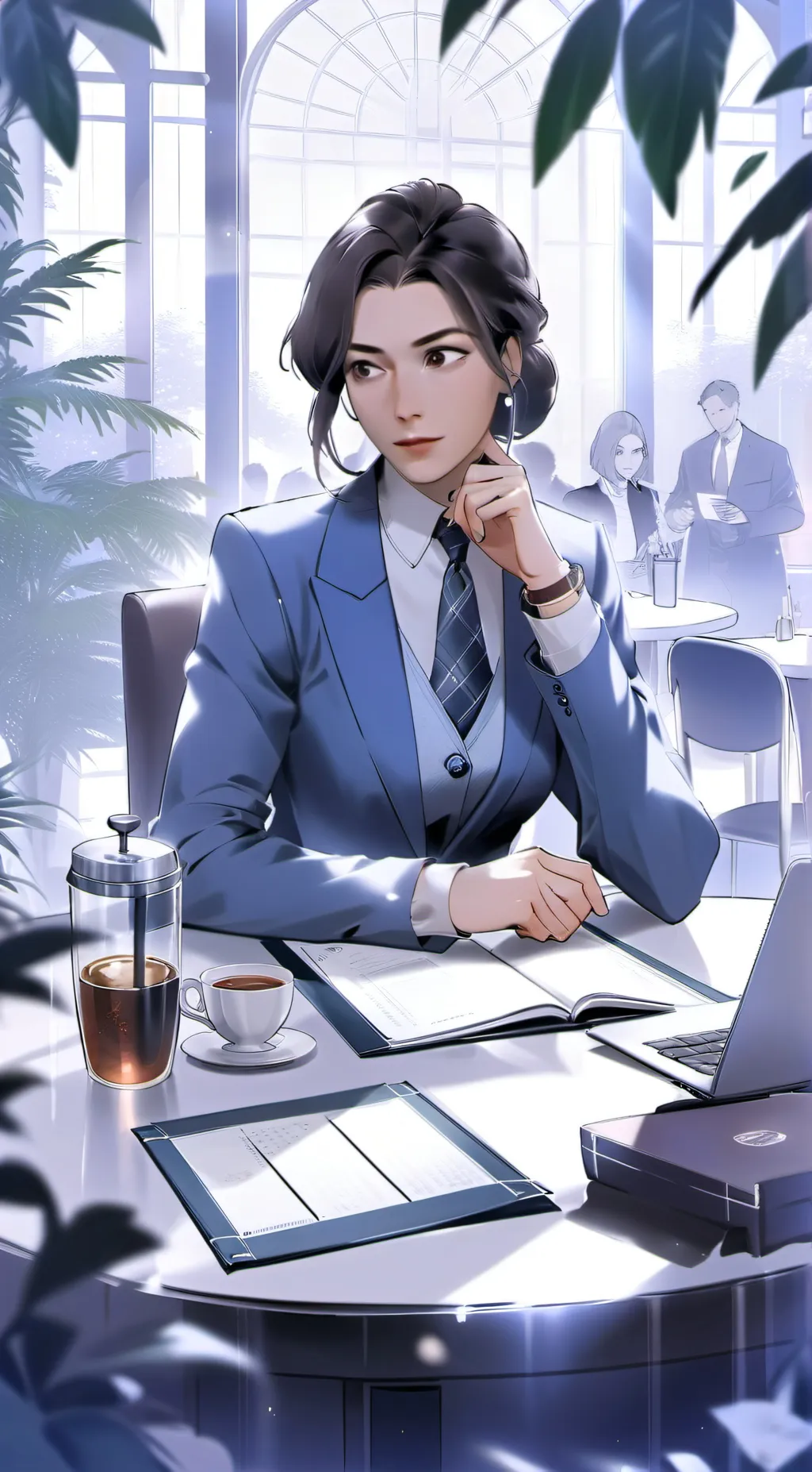 ai character: iris  background