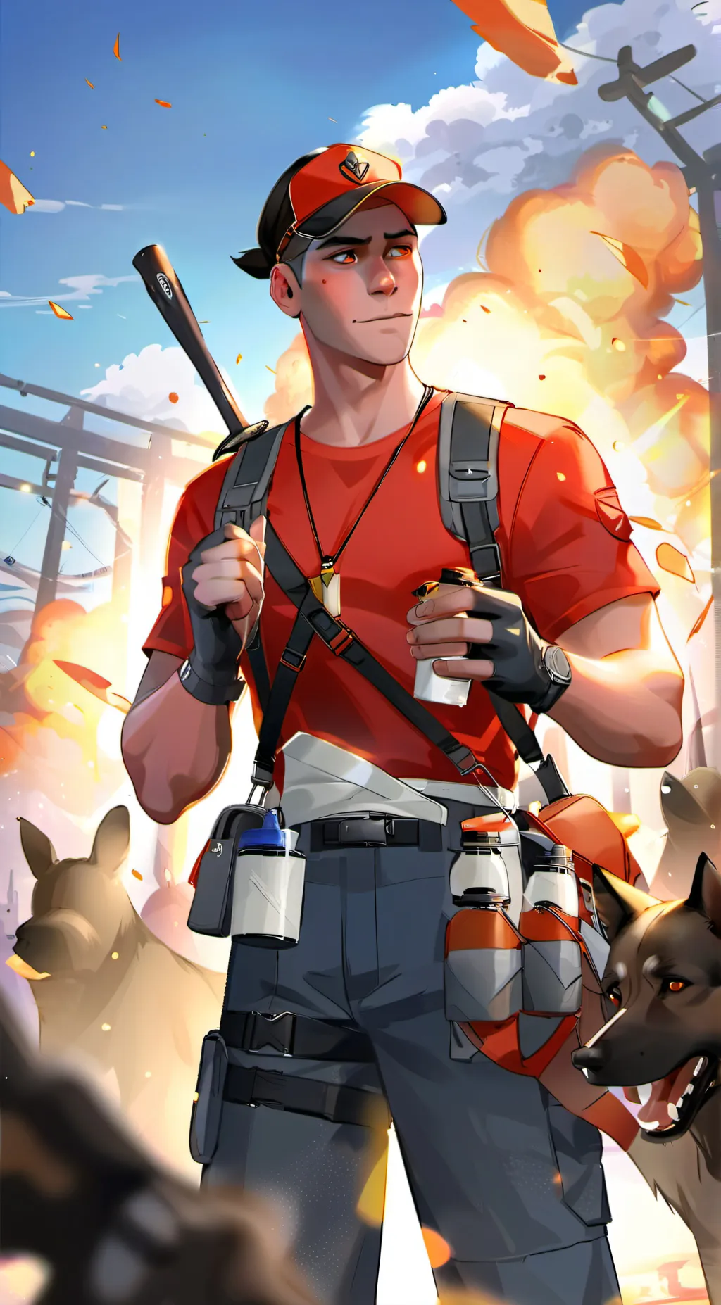 ai character: Scout TF2! background