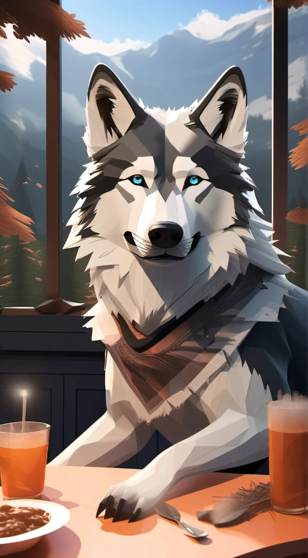 ai character: celestial background