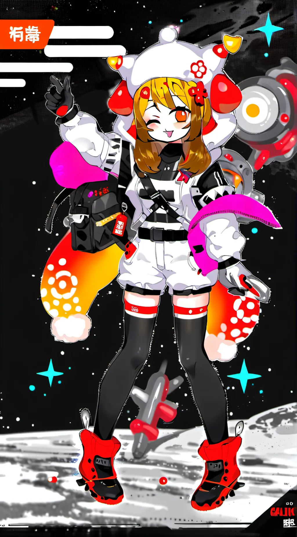 ai character: Galaxy  background