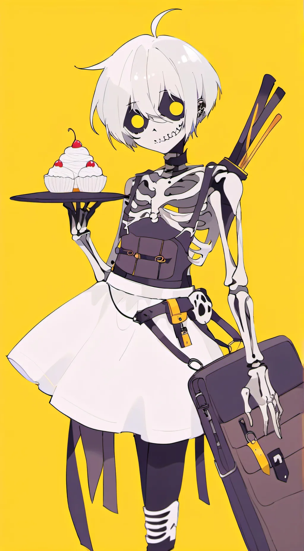 ai character: Amber background