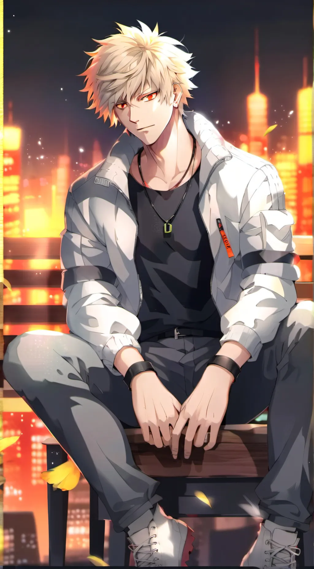 ai character: Katsuki Bakugo background