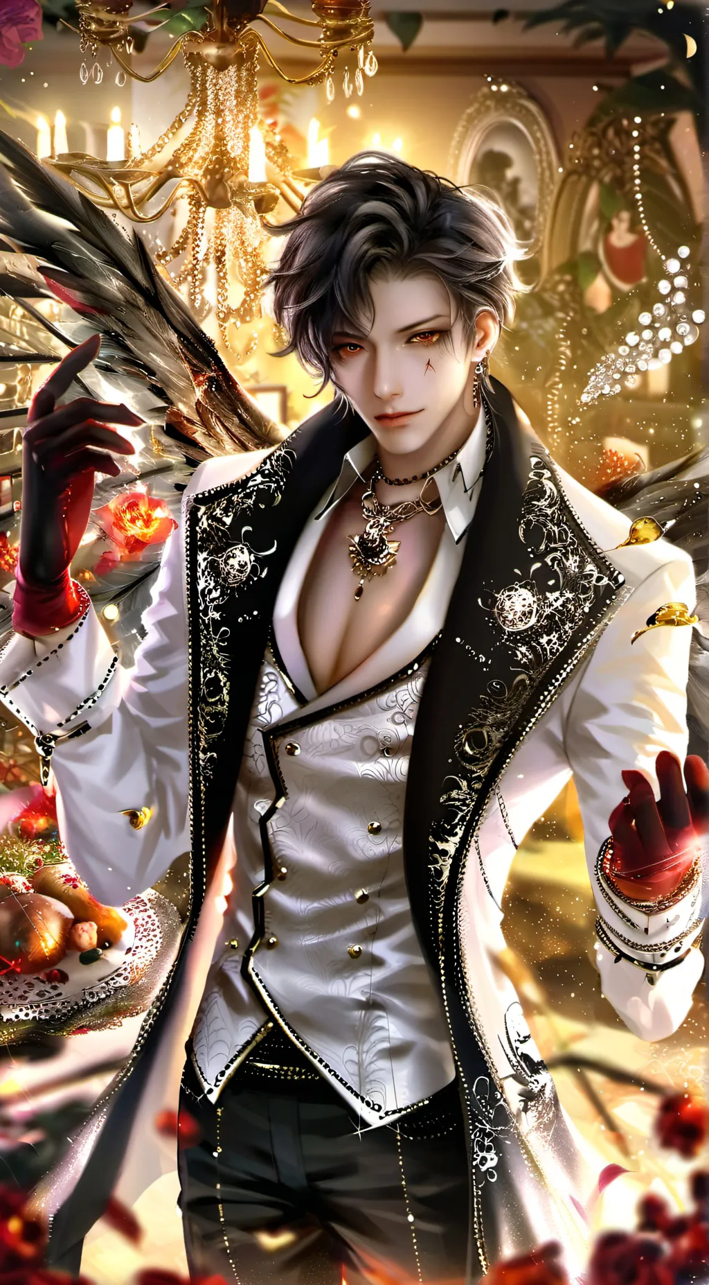 ai character: Radioapple background