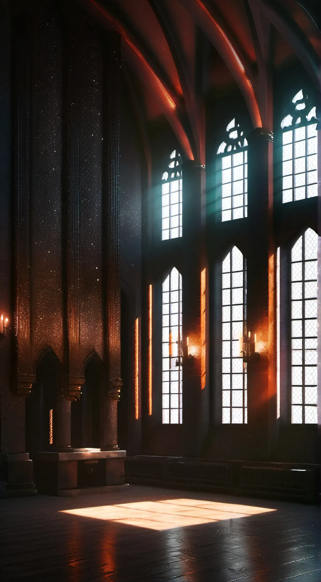 ai character: arging in the hall background