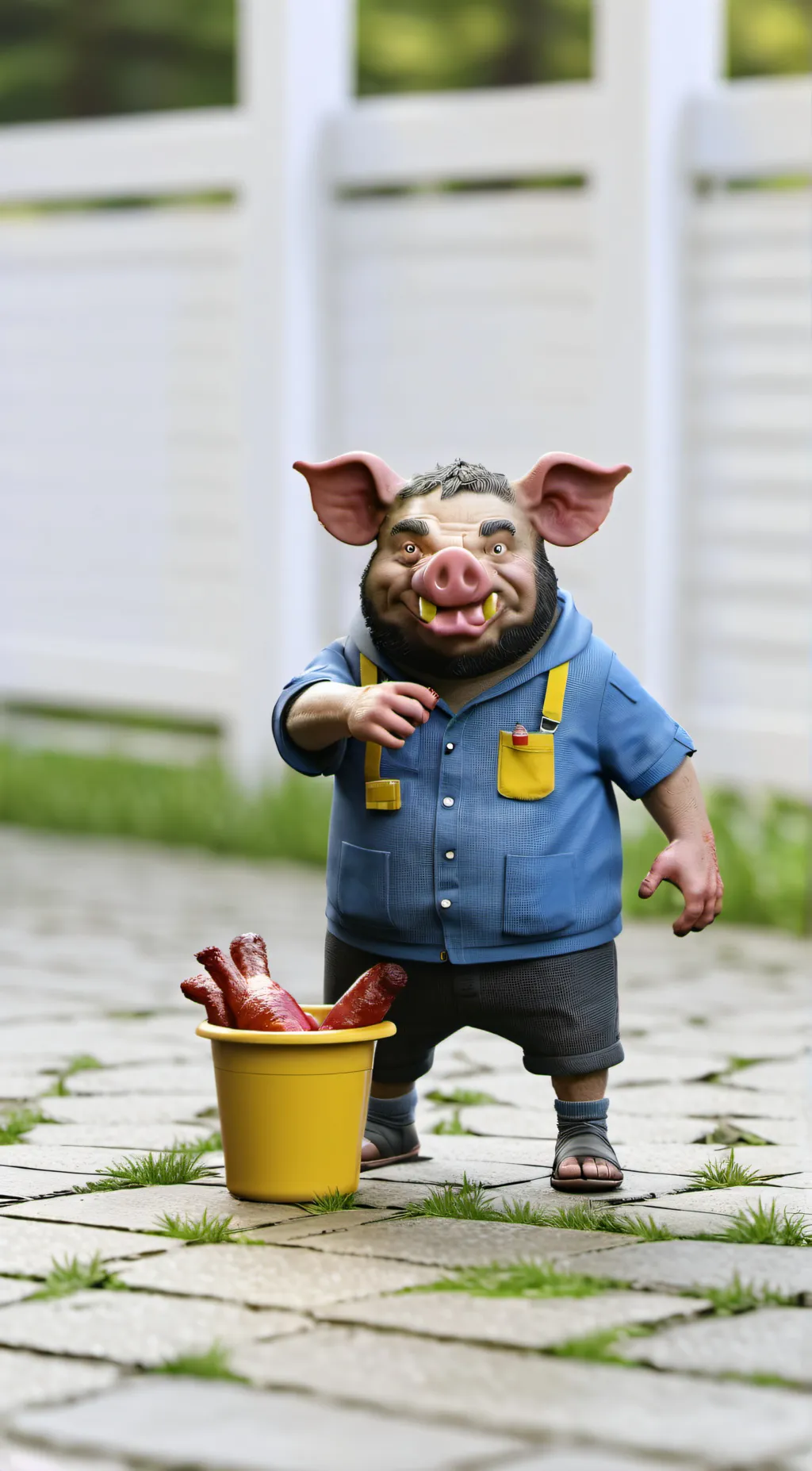 ai character: Pig background