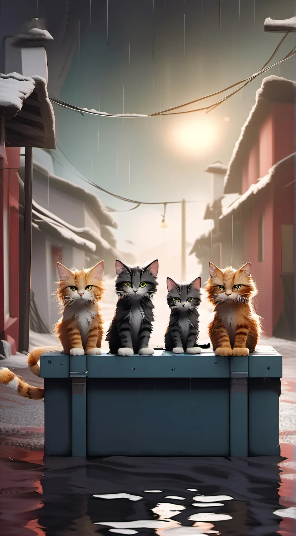 ai character: famliy cat background