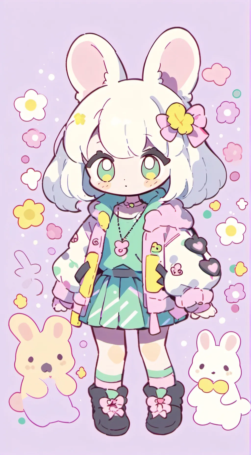 ai character: DaisyMcDaise Bunny background